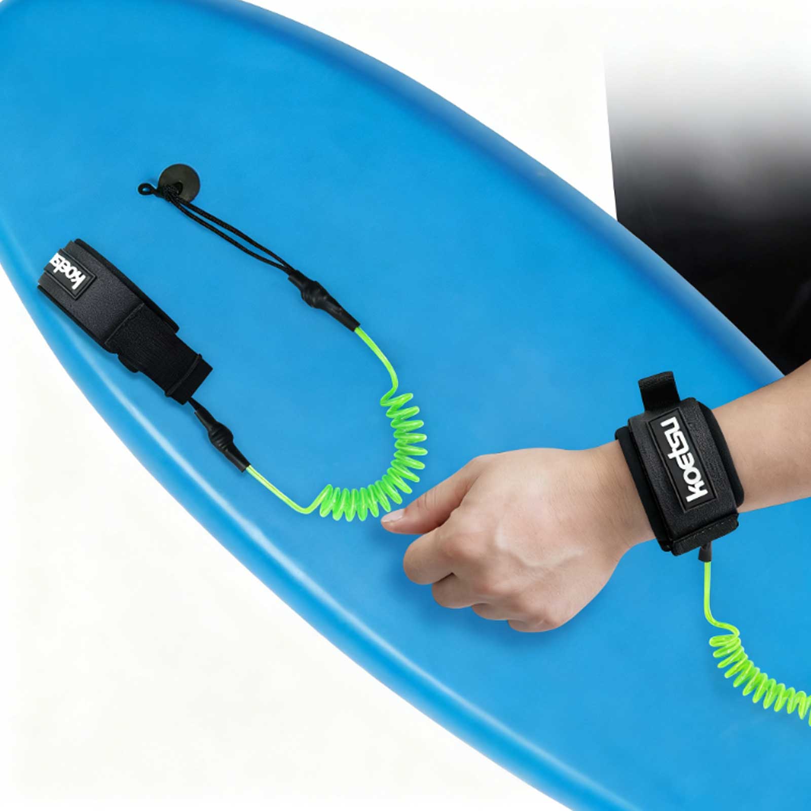 Stand Up Paddle Leash - コイル状ボディボード用リーシュ TPU素材 強力コード スタンドアップパドルボード用レッグロープ 伸縮性あり 小～中波用