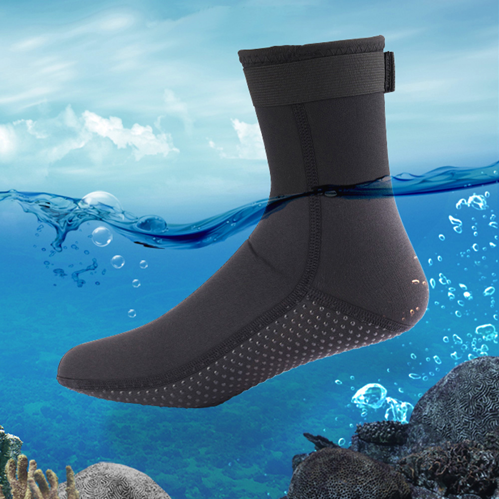 Snorkel Dry Top - 3 ミリメートル & 5 ミリメートルネオプレンダイビングソックスノンスリップ大人暖かいパッチワーク弾性ウェットスーツの靴ダイビングサーフィンブーツ水泳シュノーケリング