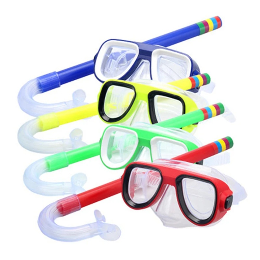 Snorkel Dry Top - キッズシュノーケルセット スキューバシュノーケリングマスク 水泳用曇り止めゴーグル ドライシュノーケルチューブ付き ダイビング水中シュノーケリングメガネセット