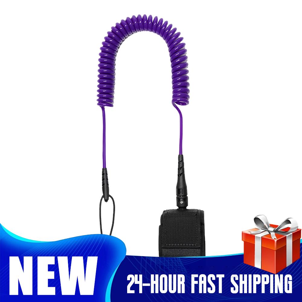 Stand Up Paddle Leash - コイル状SUPリーシュ スタンドアップパドルボード レッグロープ サーフボードリーシュ パドルボード用 ショートボード