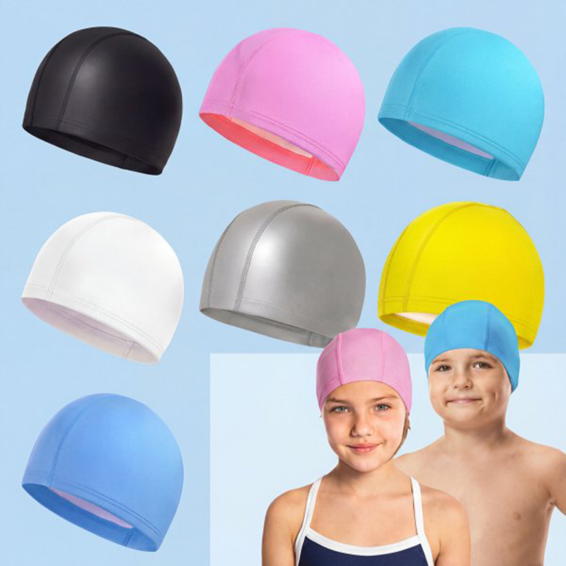 Aquatic Sports Cap - 防水 PU スイミングキャップ 子供 大人用 高弾性