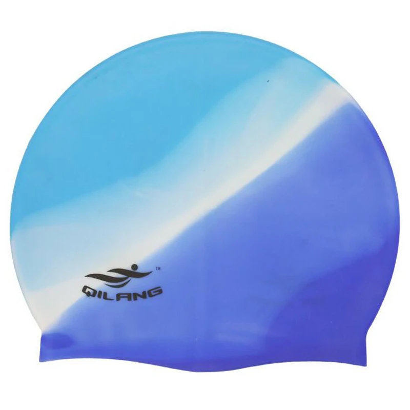 Aquatic Sports Cap - 防水シリコーン水泳キャップ女性男性高弾性柔軟な保護耳髪水泳プール帽子大人子供女の子男の子