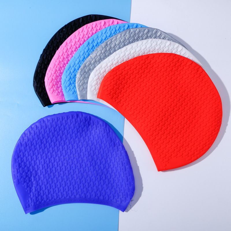 Aquatic Sports Cap - 大人用シリコンスイミングキャップ 防水耳保護快適な高弾性水泳キャップ 女性用スイムキャップ