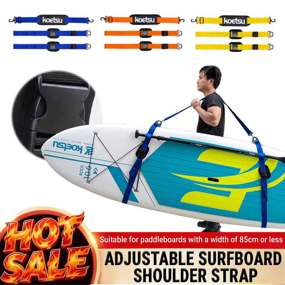 Stand Up Paddle Leash - 調節可能なサーフボードショルダーストラップキャリースリング、スタンドアップSUPボードキャリーストラップ、パドルウェイクボードサーフィンカヤックアクセサリー用