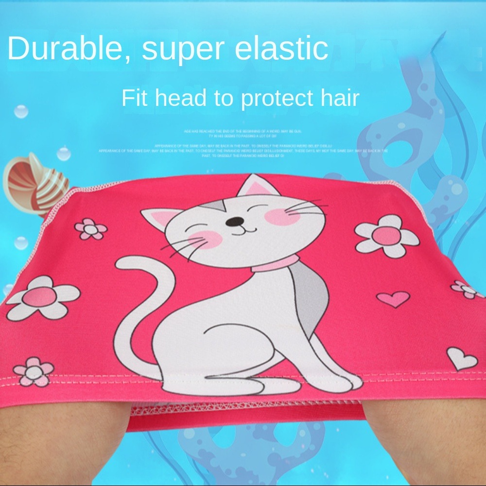 新しいかわいい漫画子供水泳キャップ漫画防水ベビー耳プロテクタ - Aquatic Sports Cap のレビューと価格