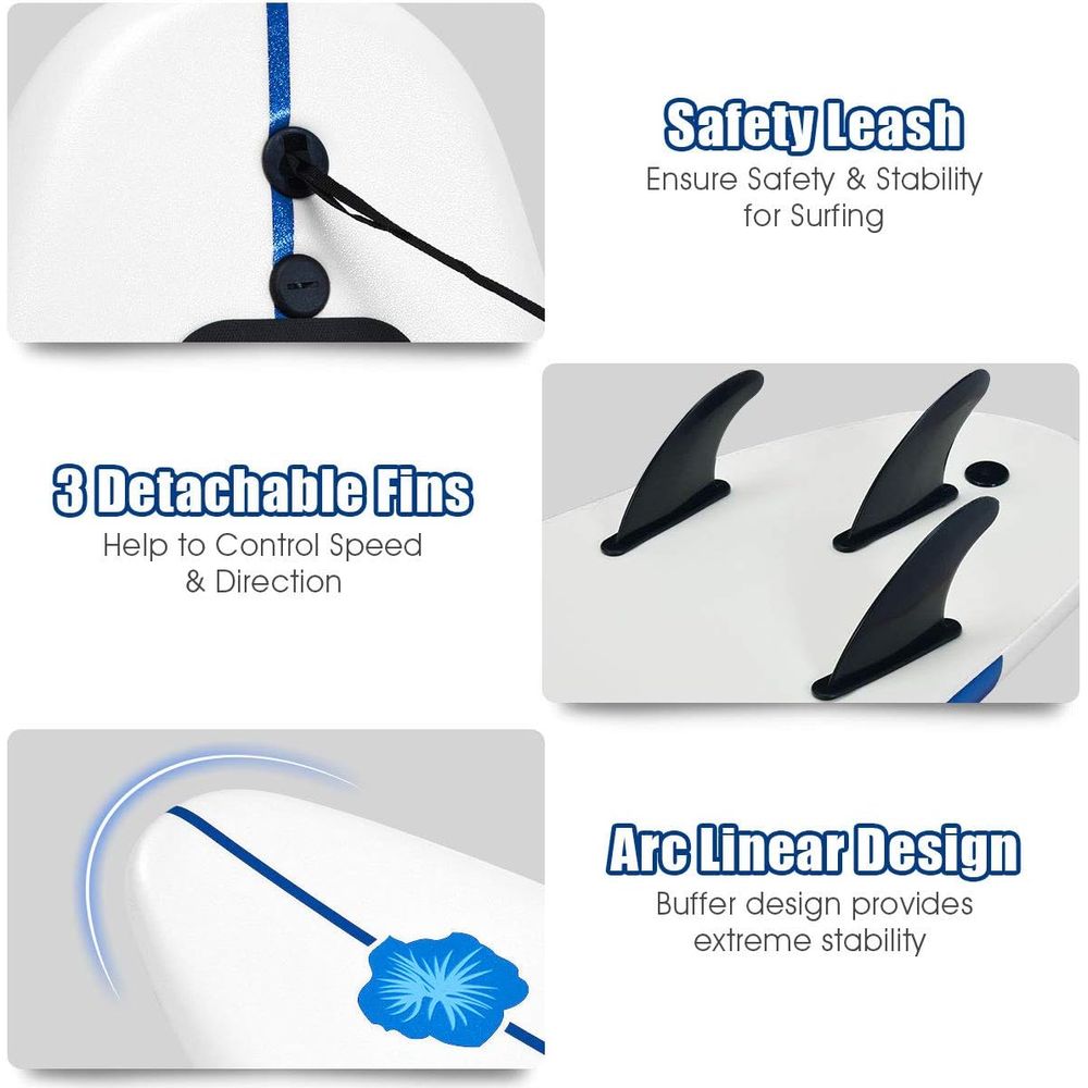 6T スタンドアップパドルボード、取り外し可能なフィンと安全 - Stand Up Paddle Leash のレビューと価格