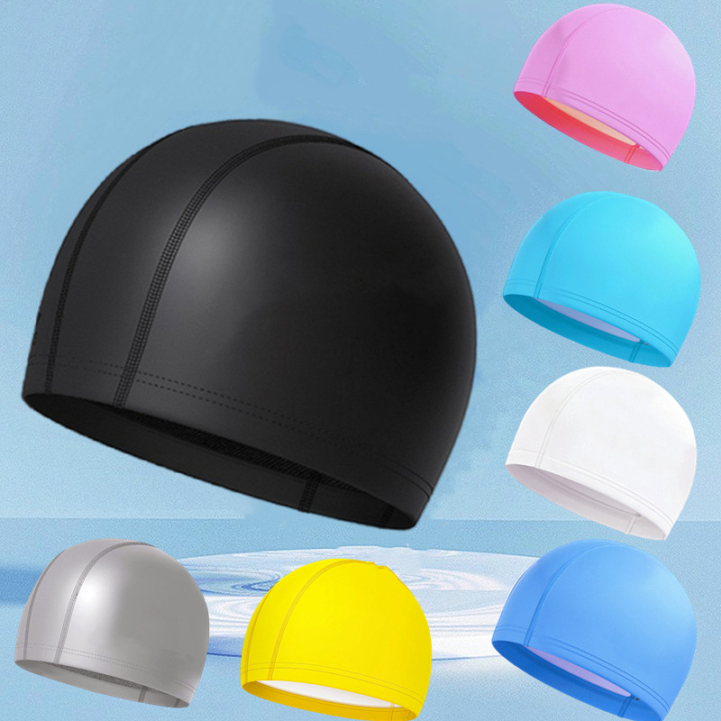 防水 PU スイミングキャップ 子供 大人用 高弾性 非拘束 - Aquatic Sports Cap のレビューと価格