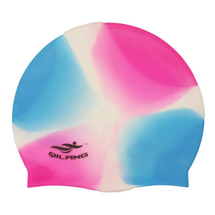 防水シリコーン水泳キャップ女性男性高弾性柔軟な保護耳髪水泳プ - Aquatic Sports Cap のレビューと価格