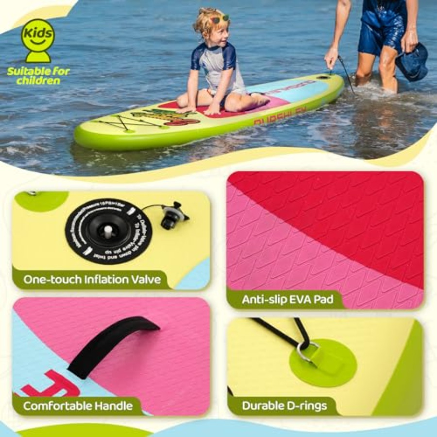 インフレータブルスタンドアップパドルボード、調節可能なパドル - Stand Up Paddle Leash のレビューと価格