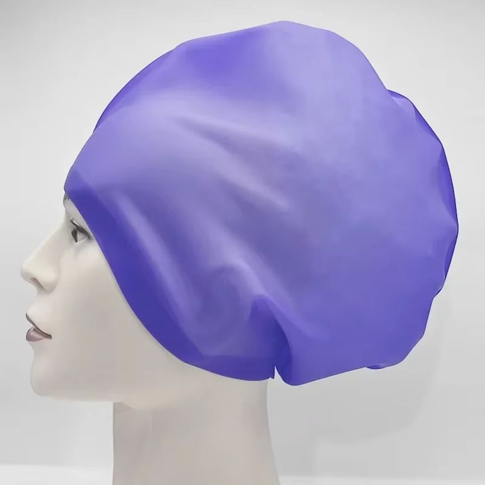 弾性シリコン水泳ヘッドギア厚みのあるデザインソリッドカラー防 - Aquatic Sports Cap のレビューと価格